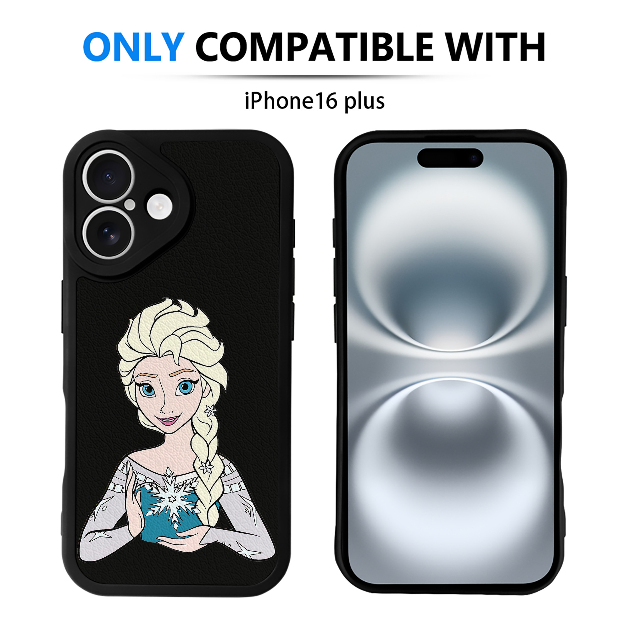 （画像用） アナと雪の女王 アンナ エルサ Frozen Anna Elsa 【iPhone 16シリーズ対応】シリコンスマホケース（レザー調） 材質：シリコン